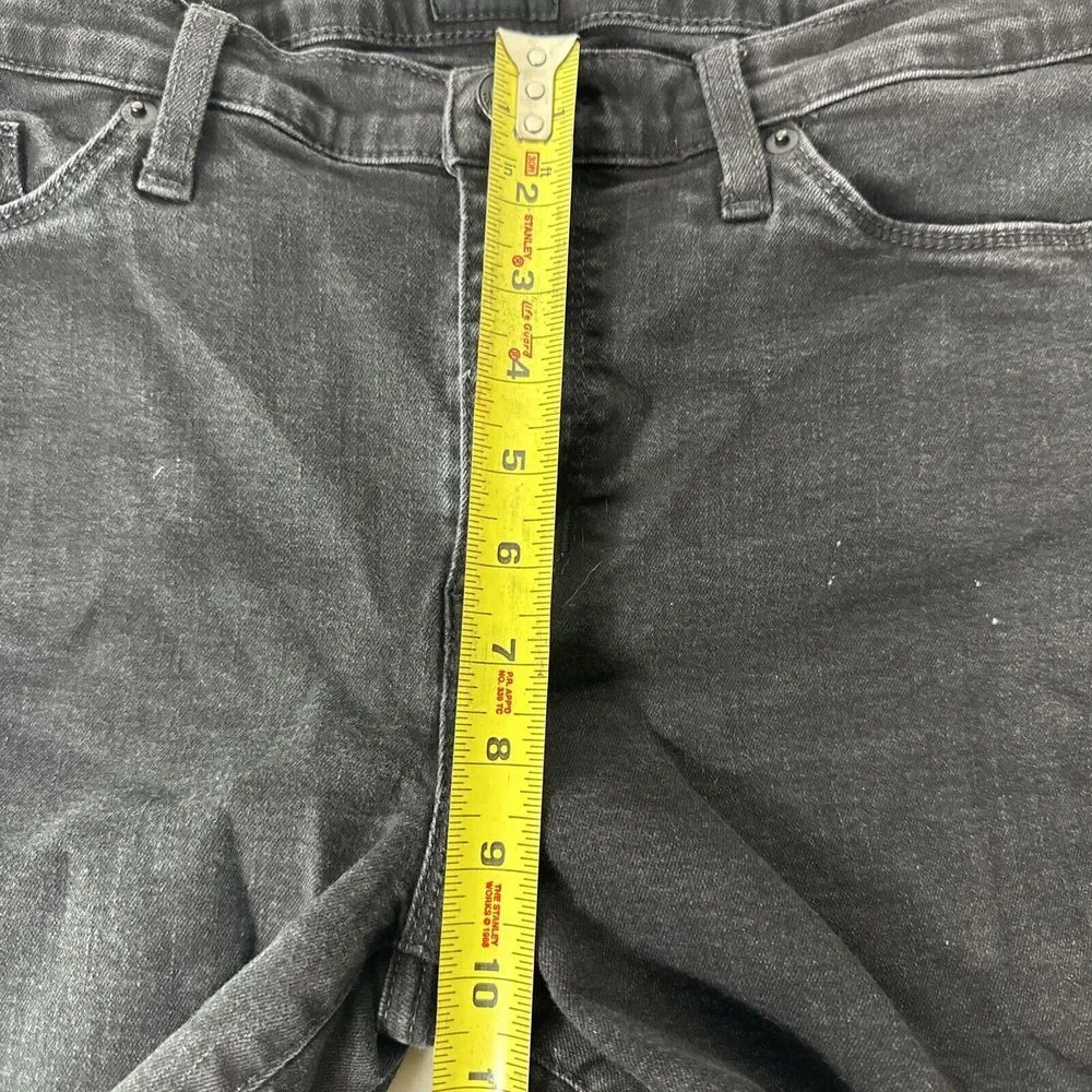 Hudson Jeans‎ Women's 32 Black Natalie Super Skinny Mid Rise Stretch Ankle